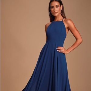 Mythical Kind of Love Navy Blue Maxi Dress